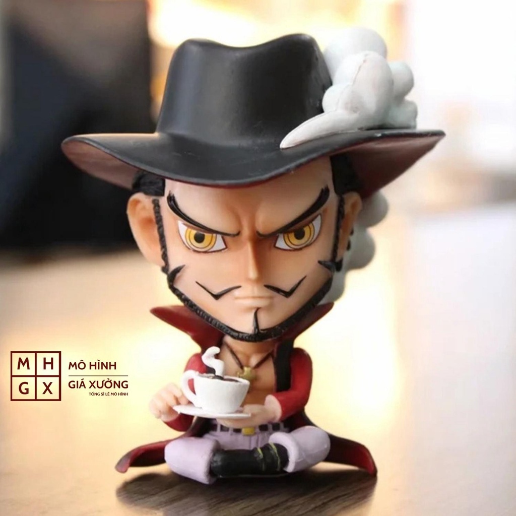 Mô hình One Piece chibi Mihawk Mắt Diều Hâu cực dễ thương cao 10 cm , figure one piece , mô hình giá xưởng