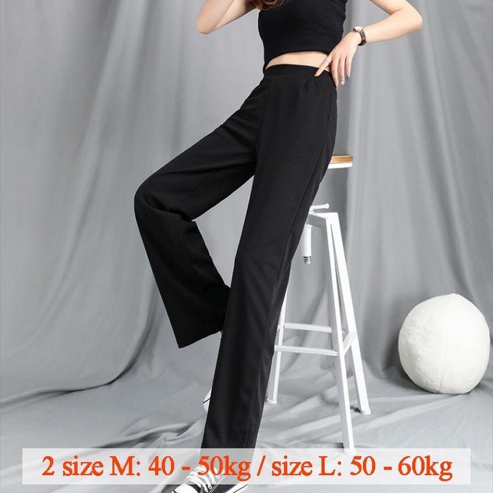 Quần ống rộng culottes xuông dài, quần lưng cao kiều Hàn Quốc cho nữ