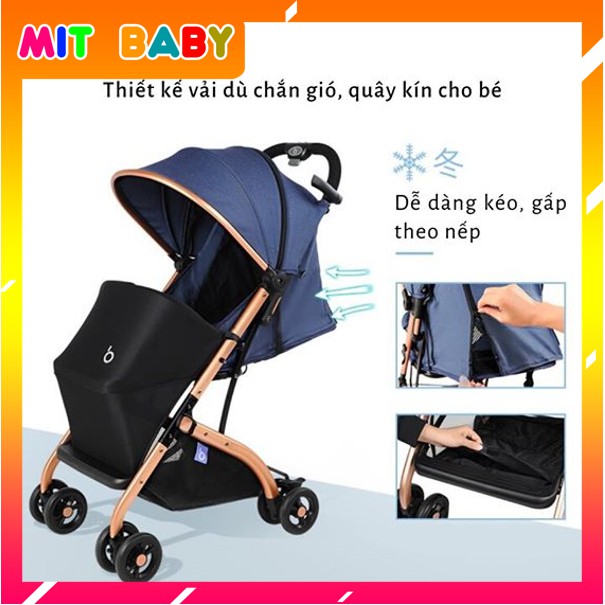[ Bảo hành 1 năm+ tặng màn] Xe đẩy du lịch cao cấp nhiều tư thế gấp gọn có tay kéo như valy QZ1-QX1