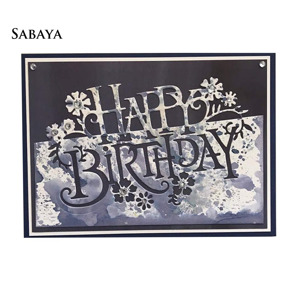 Khuôn cắt giấy họa tiết Happy Birthday bằng thép carbon đẹp mắt