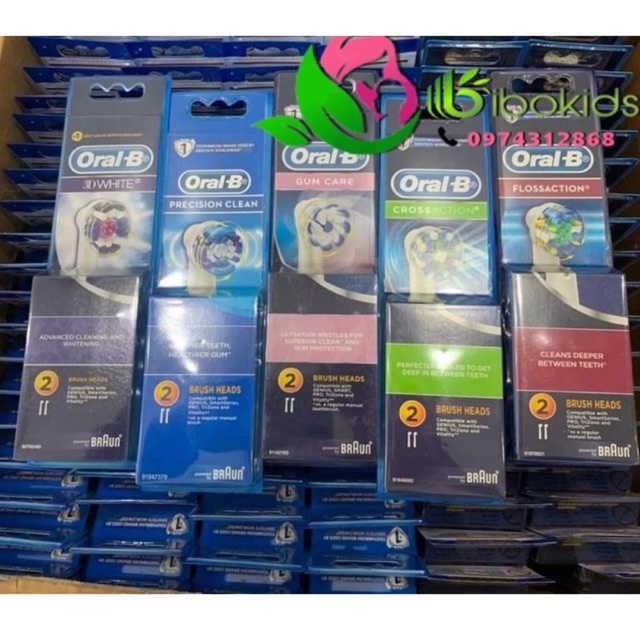 Đầu bàn chải thay thế oral b (set 2)