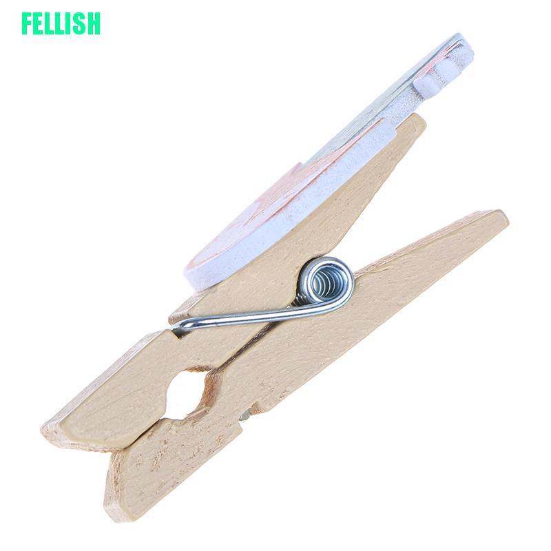 Bộ 10 Kẹp Gỗ Treo Ảnh Hình Cây Xương Rồng Dễ Thương