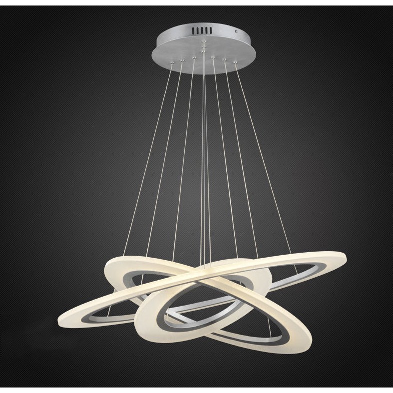 Đèn thả trần Led trang trí phòng khách phòng ăn 3 chế độ màu kèm điều khiển từ xa