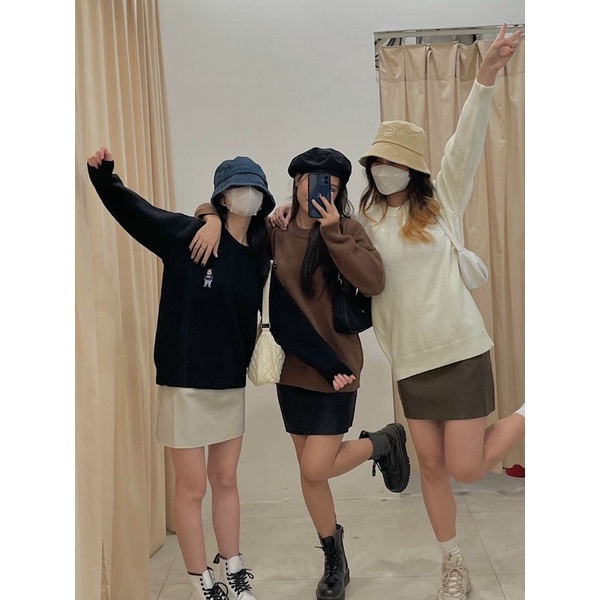 áo len thêu hình gấu LEN155 LOLLIE STUDIO