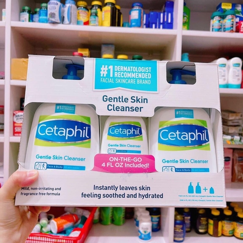 Sữa Rửa Mặt Centaphil Set 3 Chai Hàng Chính Hãng