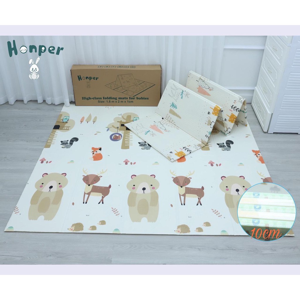 Thảm trải sàn cho bé, thảm gấp XPE Umoo loại dày cao cấp, gấp gọn, loại dày, đủ size 1.5x2m, 1.8x2M gấp gọn