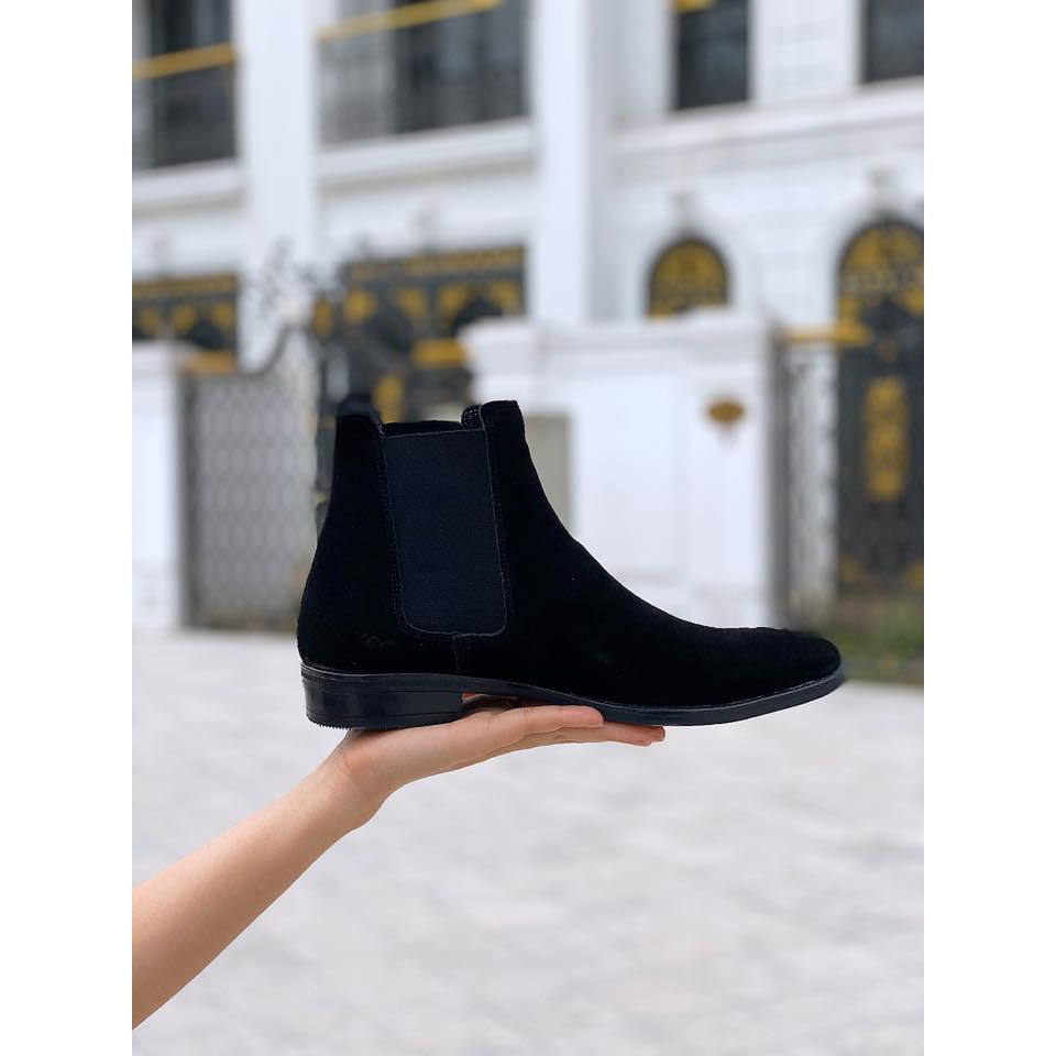 [TẶNG TẤT CAO CỔ] Giày Chelsea Boots Da Lộn 3 Màu, DA BÒ THẬT, BẢO HÀNH 12 tháng, DỄ PHỐI ĐỒ | WebRaoVat - webraovat.net.vn