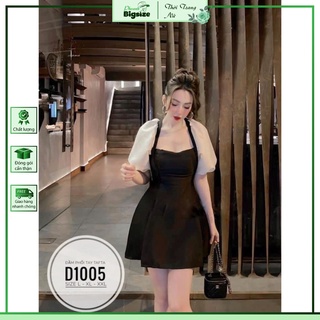 Bigsize đầm phối tay tafta d1005