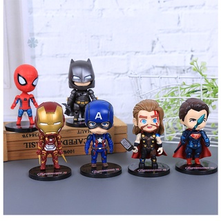 [Set A] Mô hình nhân vật Marvel comic Thor- Spider Man - Captian - Batman - Supper man - Iron Man