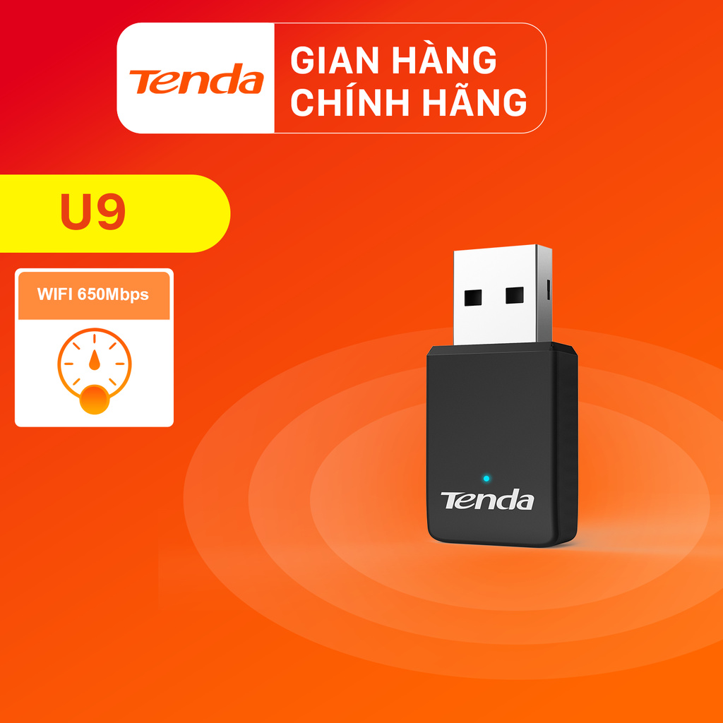 Tenda USB kết nối Wifi U9 chuẩn AC tốc độ 650Mbps - Hãng phân phối chính thức | WebRaoVat - webraovat.net.vn