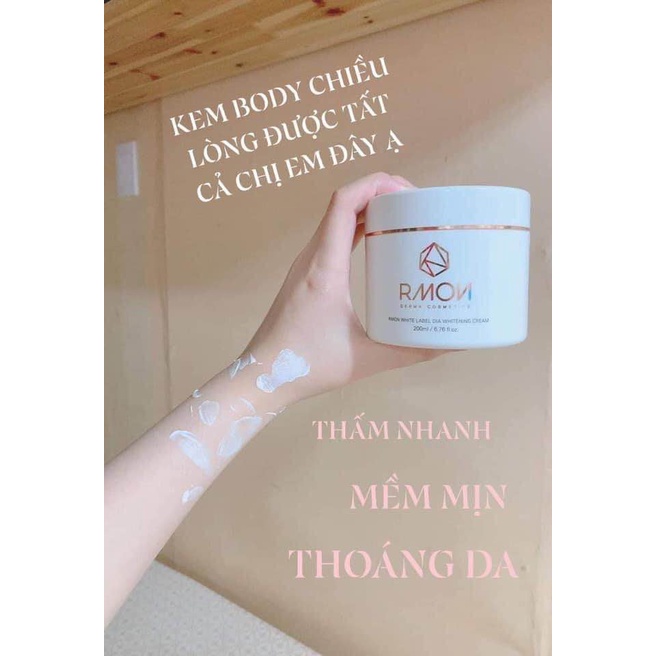Kem Body Rmon Dưỡng Trắng Da Tế Bào Gốc Cao Cấp White Label Dia Whitening Cream Hàn Quốc - 200ml