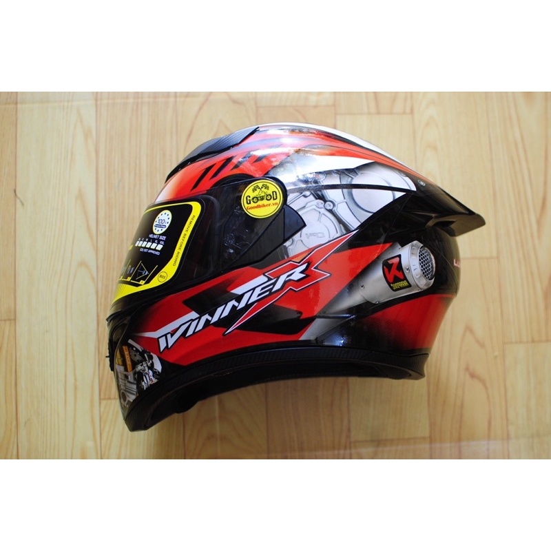 Mũ bảo hiểm Fullface ROYAL M138 tem WINNER X