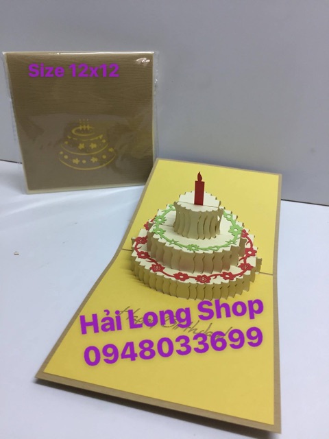 Bánh sinh nhật 1 nến - Birthday Cake  - Thiệp 3D | BigBuy360 - bigbuy360.vn