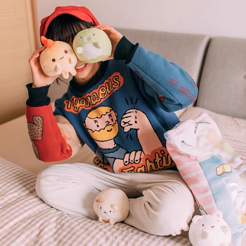 Áo len hoạ tiết hoạt hình