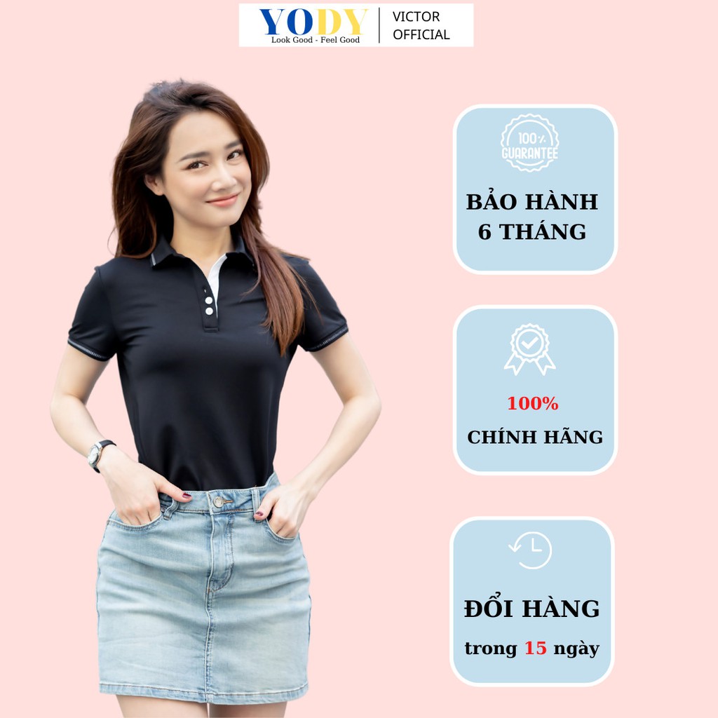 Aó Polo Nữ YODY Coolmax Lacoste Có Cổ Chống Tia UV, Kháng Khuẩn APN3516