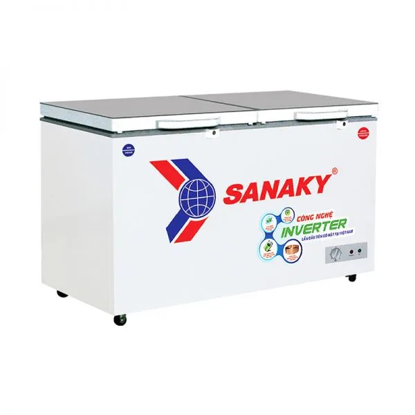 TỦ ĐÔNG MẶT KÍNH CƯỜNG LỰC SANAKY VH-4099W4K - 1 ĐÔNG 1 MÁT,2 CỬA,280 LÍT