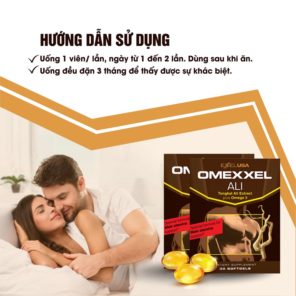 Viên uống tăng cường sinh lý nam Omexxel Ali 60 viên - tặng 1 hộp viên uống tăng cường sinh lý nam Omexxel Libido 30v