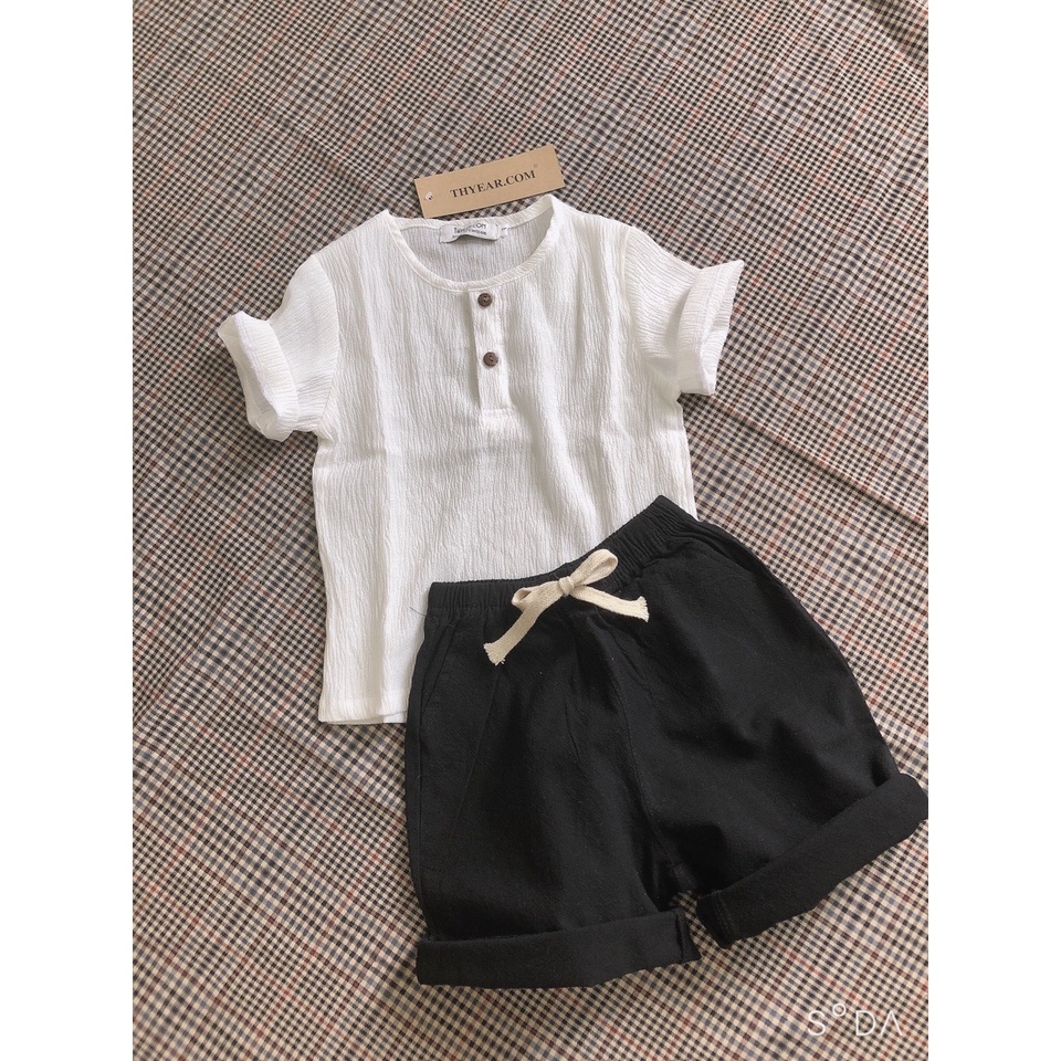 [ẢNH THẬT KÈM THEO 100%] Quần áo chất đũi cực mát cho bé, Thoáng nhẹ, Thấm mồ hôi, Thoải mái vận động