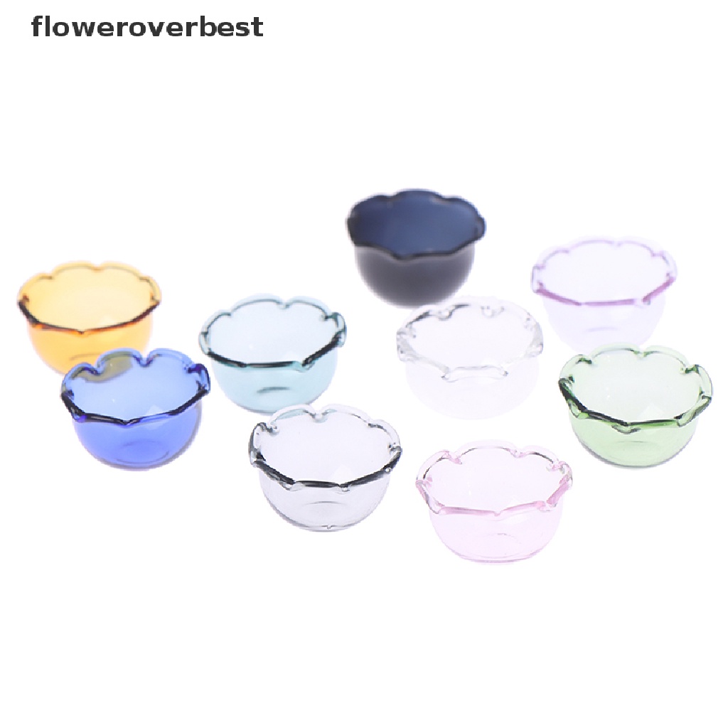 BEST 1PCS 1:12 Dollhouse Miniature Glass Bowl Kitchen Furniture Accessories Toys .