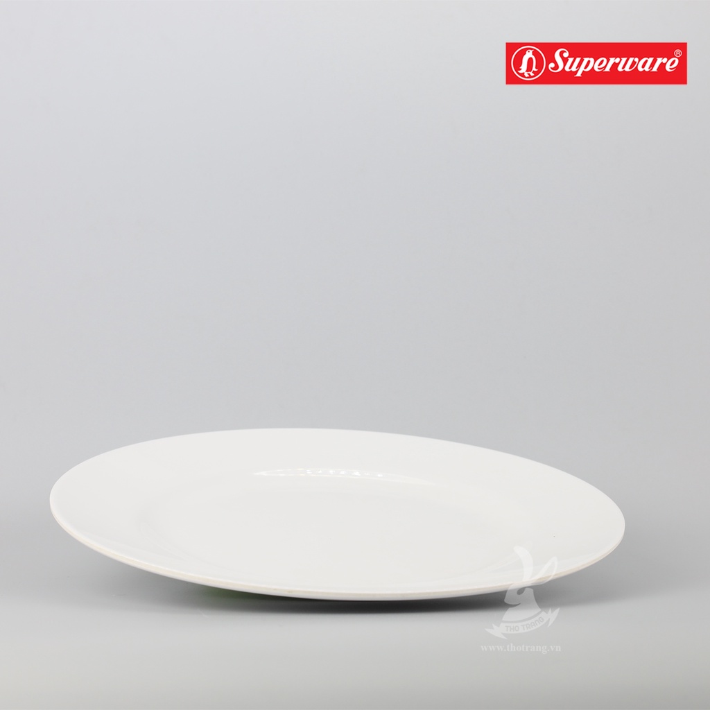 ĐĨA TRÒN SÂU, CẠN MÀU TRẮNG NHỰA MELAMINE CAO CẤP SUPERWARE THÁI LAN