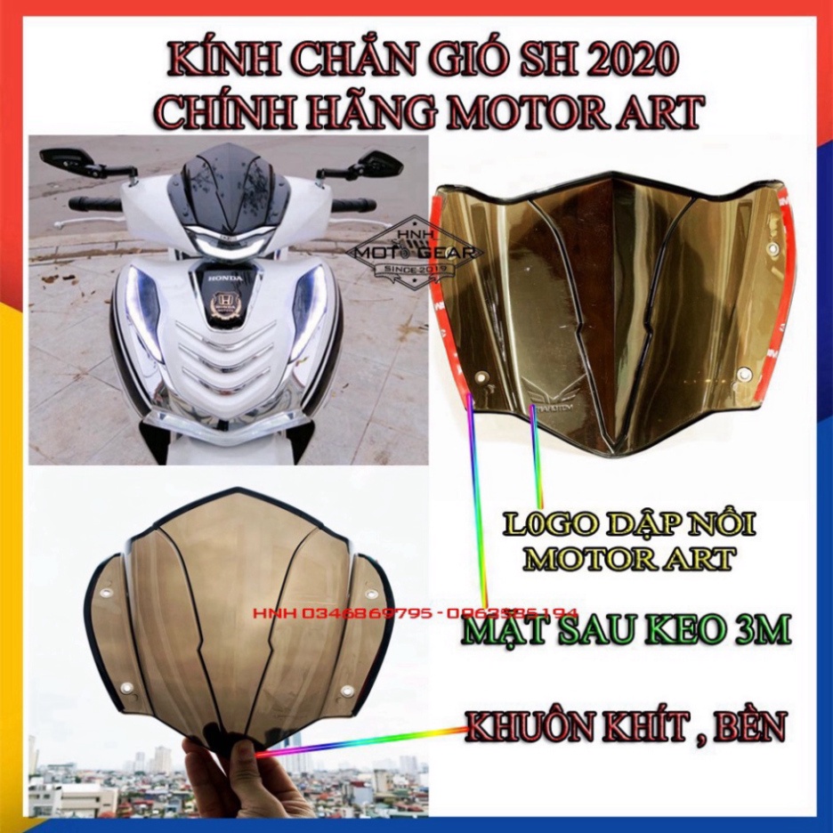 Kính Chắn Gió Cho SH 2020 - Màu Khói Trong Kiểu Zhipat
