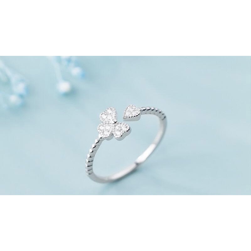 Nhẫn cỏ bốn lá bạc ta - Nhẫn nữ cỏ 4 lá bạc ta - Vàng Bạc Khải Khải