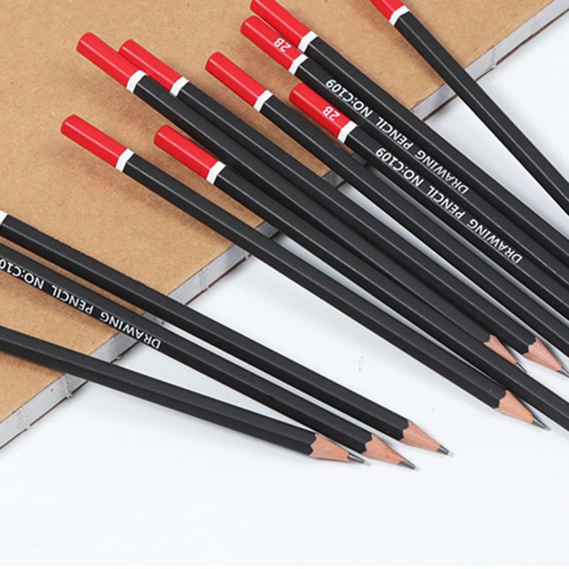 Hộp 12 Bút Chì Graphite 2h Hb 2b 3b 3h 4b 5b 6b 8b 10b