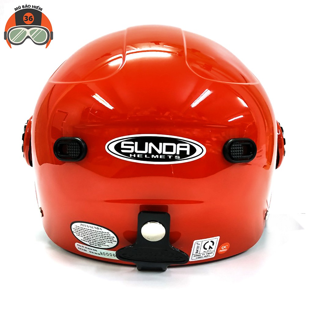 Mũ bảo hiểm nửa đầu có kính Sunda 137B mẫu mới - phù hợp cho người có size đầu trung bình hoặc hơi nhỏ
