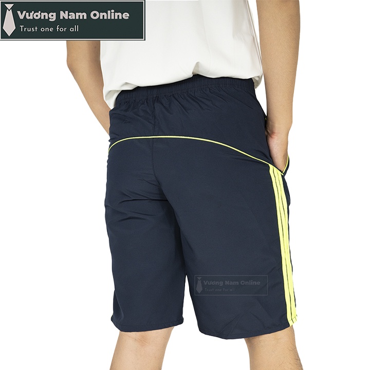 Quần đùi nam thể thao mặc nhà ngủ ống rộng vải dù đẹp có dây kéo khóa quần VN50G