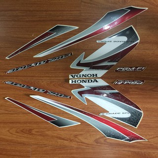 Bộ tem xe Airblade Thái đời 2008 - 2009 màu XÁM ĐỎ