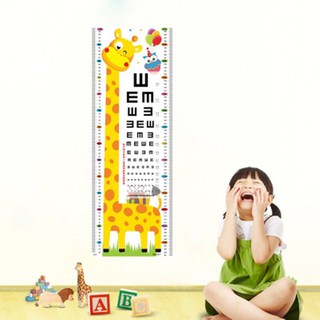 Decal dán tường thước đo chiều cao và thị lực cho bé
