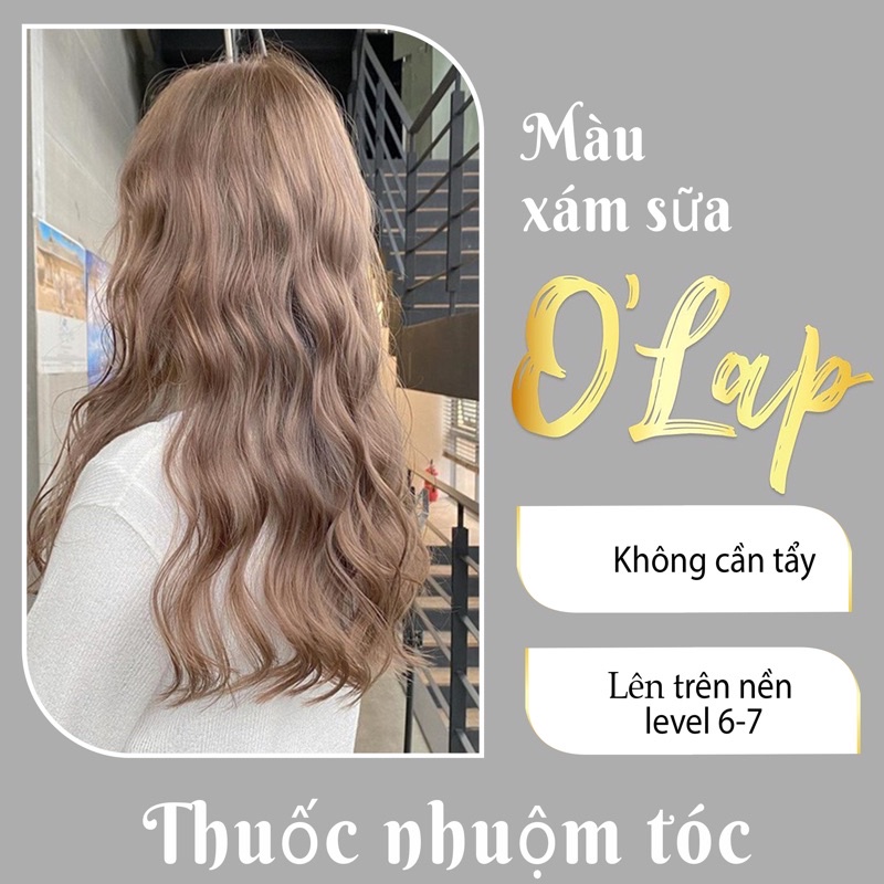 Thuốc nhuộm tóc xám sữa không cần tẩy tại nhà giá rẻ chính hãng OLAP OL44