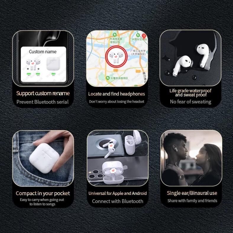Tai nghe nhét tai bluetooth AirProTWS không dây chất lượng cao thích hợp cho I0S Android