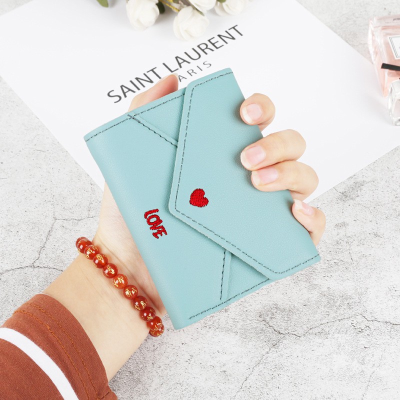 Ví mini dáng bì thư tình yêu dễ thương da mềm size 12.5 | BigBuy360 - bigbuy360.vn