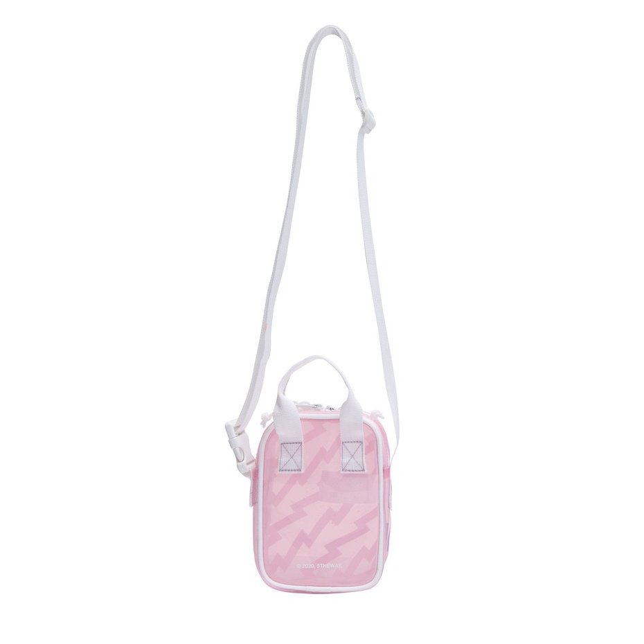 5THEWAY® /plastic/ VERTICAL SHOULDER BAG™ in PINK aka Túi Đeo Chéo Trong Suốt Hồng