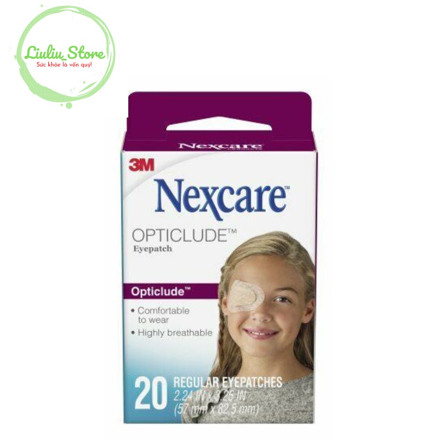 Băng dán mắt 3M Nexcare tập nhược thị cỡ lớn 1539 cho trẻ trên 4 tuổi