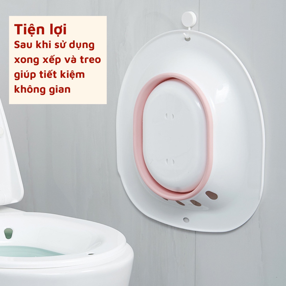 Chậu rửa và xông vùng kín kèm vòi xịt dùng vệ sinh cho phụ nữ mang thai và sau sinh hàng loại 1