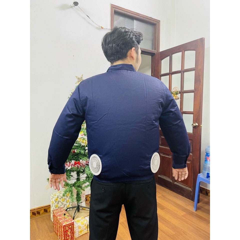 Áo Điều Hòa, Áo Chống Nắng Có Quạt (Chỉ có áo rời không có phụ kiện) chất liệu 2 lớp mát mẻ, dày dặn, chống nóng.