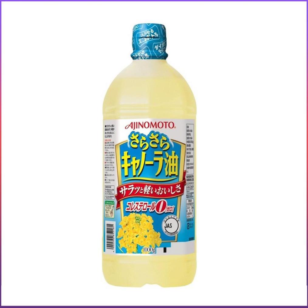 [Date Mới] Dầu ăn hoa cải Ajinomoto 1000ml hàng Nhật nội địa chiết xuất hoa cải Nhật