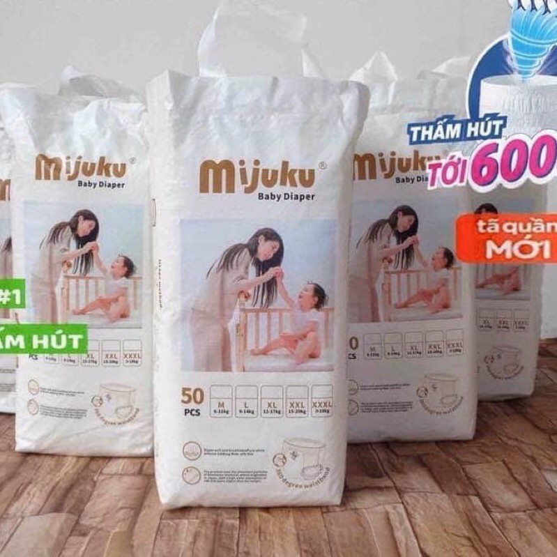  combo 100m bỉm quần Mijuku M100/L100/XL100/XXL100/XXXl100