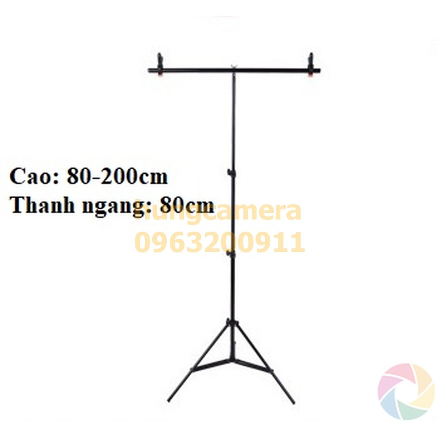 Khung 70x200cm treo phông nền chụp ảnh chữ T [Bộ T200-70]