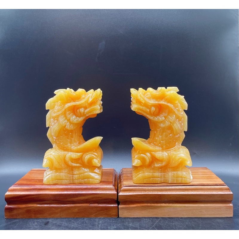 Cặp Cá Chép Hoá Rồng Đá Ngọc Hoàng Long Phong Thuỷ