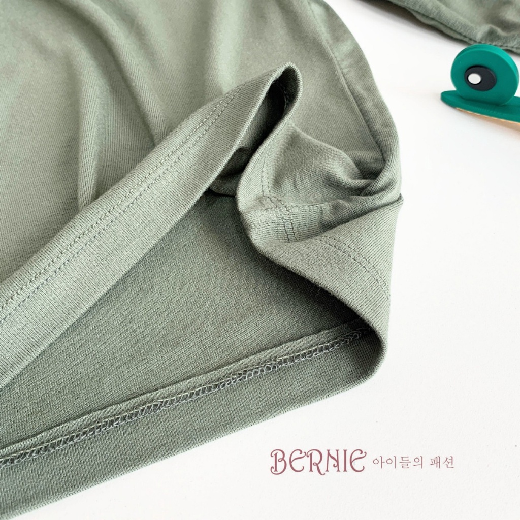 Bộ thun lạnh dài tay unisex cho bé, bộ dài tay vải thun lạnh cạp cao chun mềm