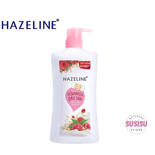 Sữa tắm trắng da HAZELINE Yến Mạch Dâu Tằm 670g |Sữa tắm nữ HAZELINE Matcha Lựu Đỏ |Cam cherry