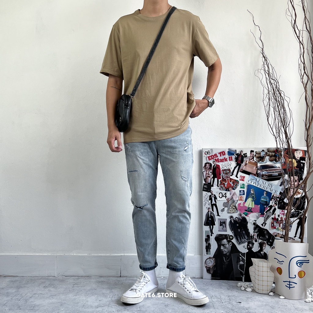 Áo Phông Nam Nữ trơn GATE6 Daily Tee, thun cổ tròn Unisex 100% cotton 2 chiều dáng regular fit kiểu Hàn - GATE6 - G0029
