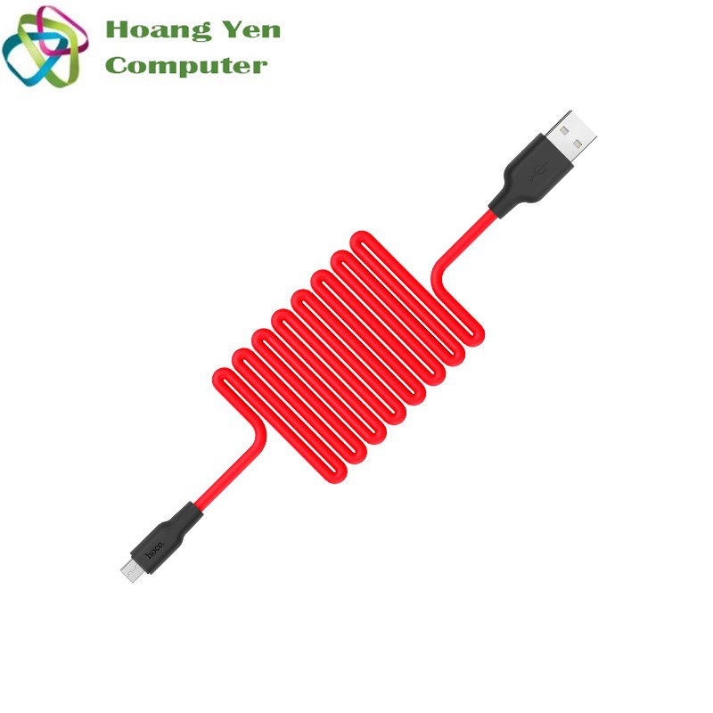 [1M] Cáp Sạc MICRO USB Hoco X21 Plus Dây Silicon Mềm Dẻo Chống Cháy Dài 1M - BH 1 Năm - Hoàng Yến Computer