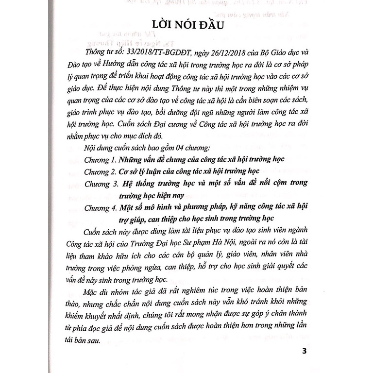 Sách - Đại Cương Công Tác Xã Hội Trường Học
