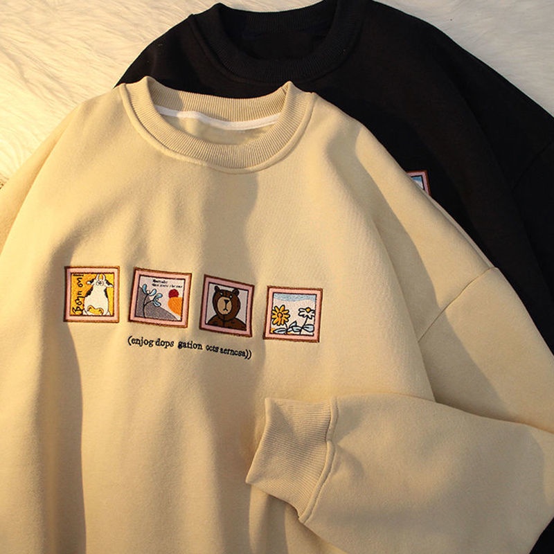 Áo Sweater dài tay Size lớn thời trang xuân thu mới 0369
