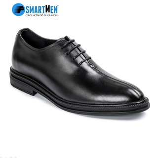 Giày Tây da bò Tăng chiều cao SMARTMEN GD-408 (Đen)
