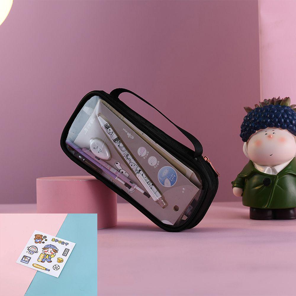 Túi đựng bút mỹ phẩm trang điểm MMULCK PVC trong suốt sức chứa lớn nhiều màu sắc tùy chọn làm quà tặng cho nữ